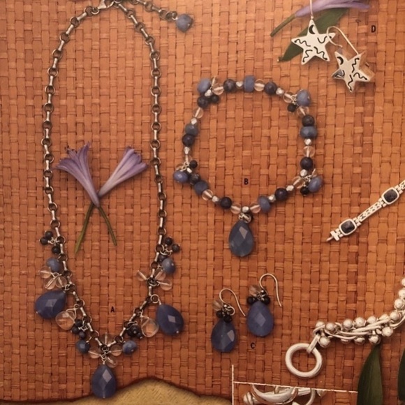 Vintage Silpada Sterling Silver Blue Quartz Sodalite and Crystal Necklace N1242 - Picture 3 of 10